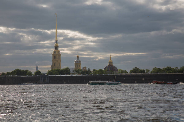Saint Petersburg Russia cityscape water background skyline