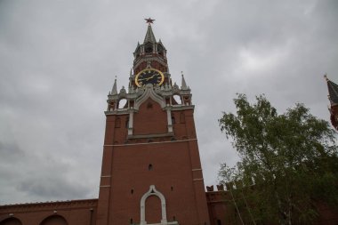 Spasskaya izle kule Kızıl Meydan Kremlin