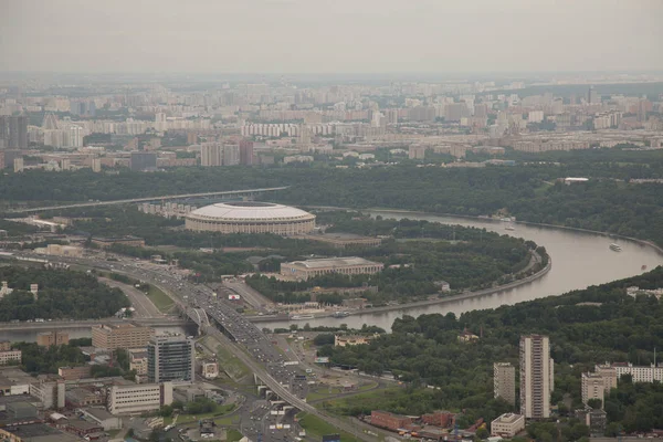 Smog su Mosca Russia panorama — Foto Stock