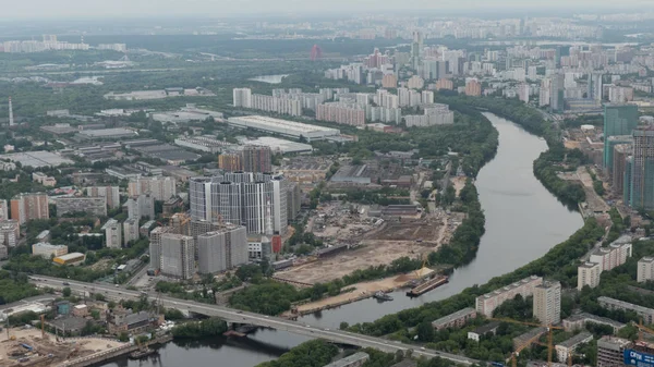 Moscú Rusia obras de construcción vista aérea — Foto de Stock