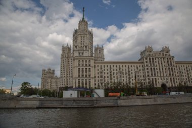 Sovyet gökdelenler Moskova mimarisi beyaz Highrise binalar