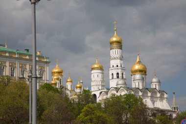 Ortodoks altın kubbe Rus Katedrali Kremlin Moskova