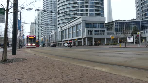 Toronto Kanada trawmay městská doprava březen 2018 — Stock video