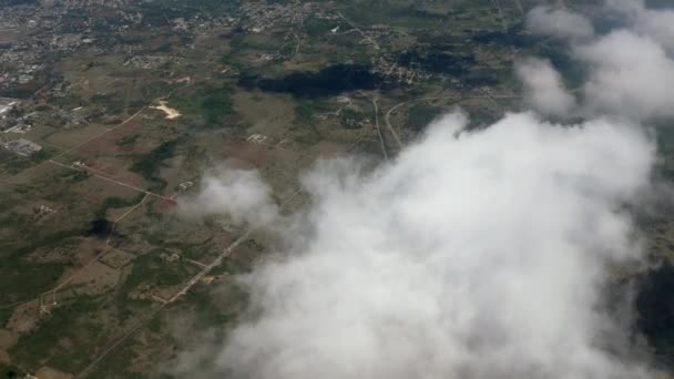 メキシコの風景の上を飛んで飛行機雲夏 — ストック動画