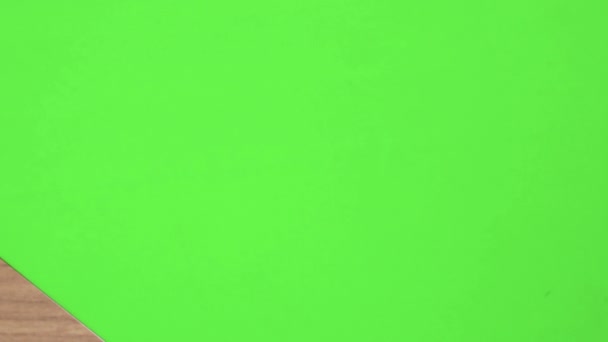 Red stamp corona virus official documentation chroma key green back — Stock Video