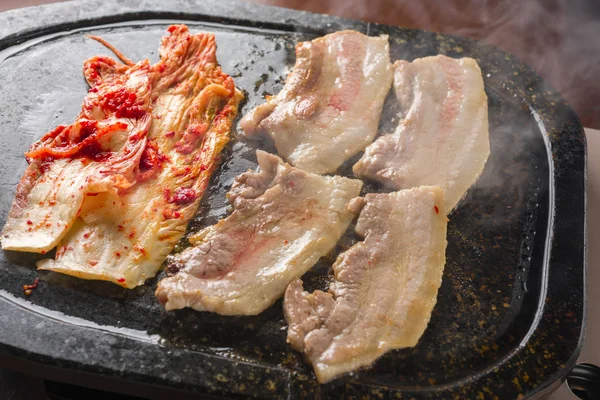 Coreano assado pratos de porco — Fotografia de Stock