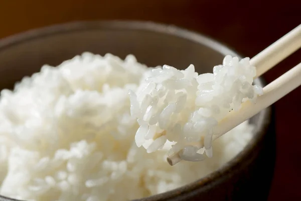 Freshly cooked delicious white rice Stock Image