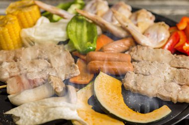 Lezzetli Barbekü malzemeler dışında zengin