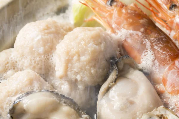 Manger Pot Plats Préparés Avec Délicieux Ingrédients Japonais — Photo