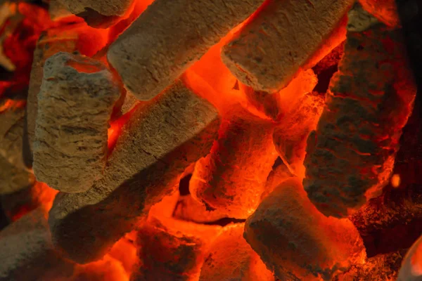 Feuer Bei Großer Hitze Brennt Rot — Stockfoto