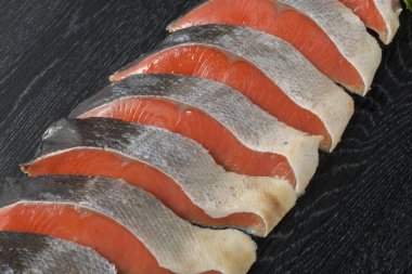 Taze ve lezzetli somon fileto