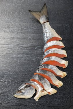 Taze ve lezzetli somon fileto