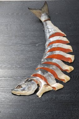 Taze ve lezzetli somon fileto