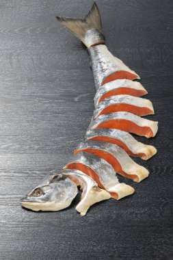 Taze ve lezzetli somon fileto