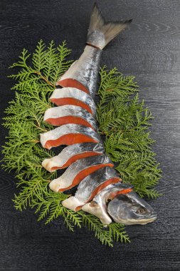 Taze ve lezzetli somon fileto