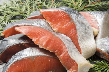 Taze ve lezzetli somon fileto