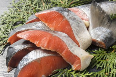 Taze ve lezzetli somon fileto