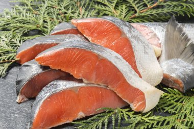 Taze ve lezzetli somon fileto