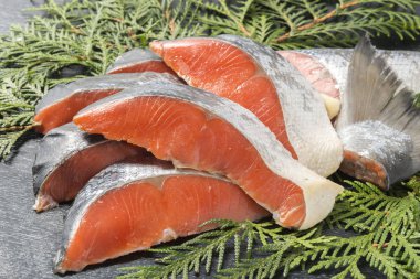 Taze ve lezzetli somon fileto