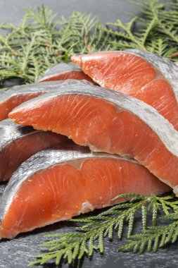 Taze ve lezzetli somon fileto