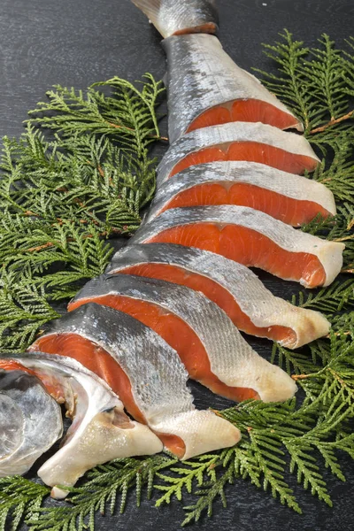 Taze ve lezzetli somon fileto