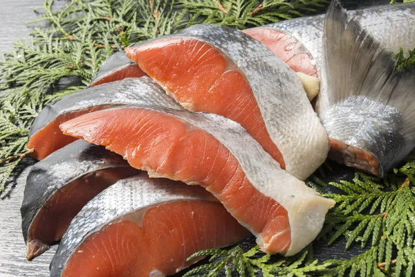 Taze ve lezzetli somon fileto