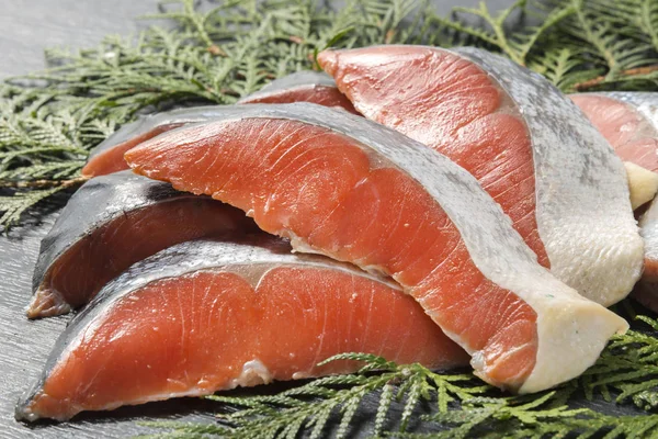 Fresh Delicious Salmon Fillets — Stock Photo, Image