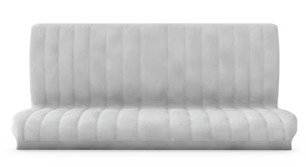 3D vit soffa på vit bakgrund — Stockfoto