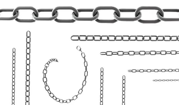 Bezproblémové řetězy izolovaných na bílém pozadí pro kontinuální repl — Stock fotografie