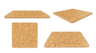 Isı cork izole 3d render seti