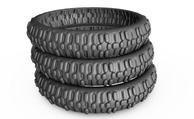  Motosiklet lastik izole 3d render