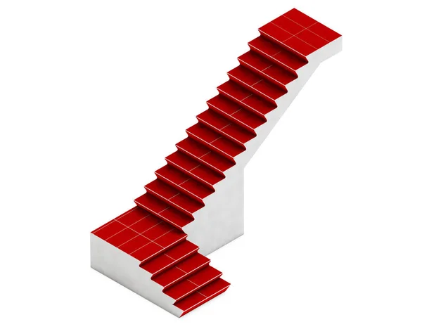 Isometrische Treppe, 3D-Putztreppe, metallische Treppe, st — Stockfoto