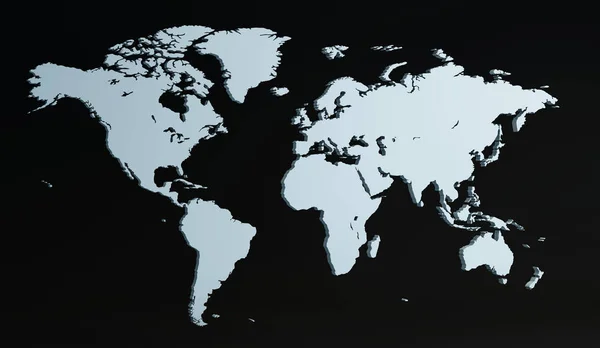 Mapa mundial de renderizado 3D — Foto de Stock