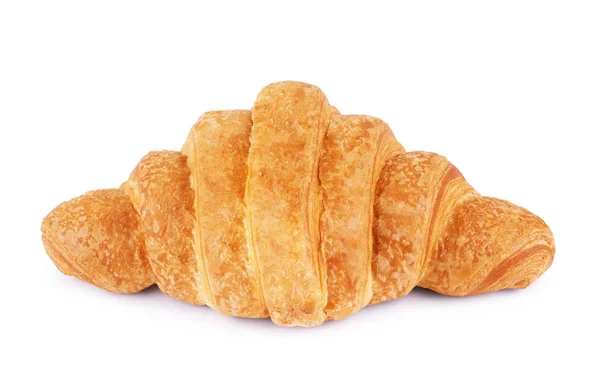 Frisches Croissant auf weißem Hintergrund — Stockfoto