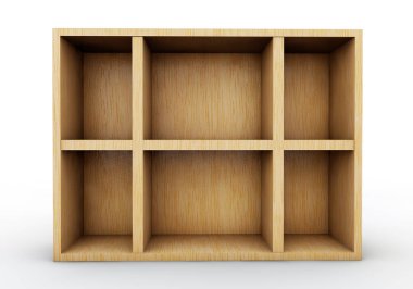 Beyaz arka plan üzerinde 3d render izole bookshelf asılı ışık