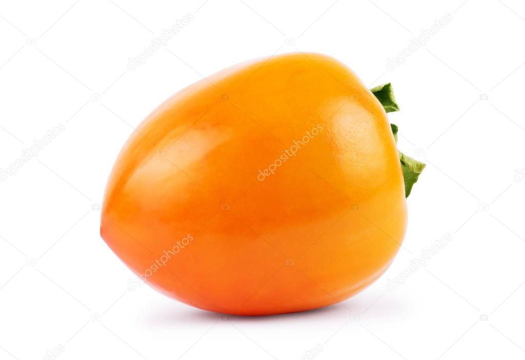 Persimmon fruit isolated on white background. Clipping path