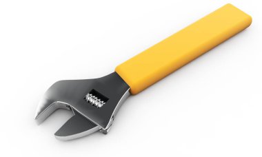 Ayarlanabilir anahtarı 3d render üzerinde beyaz izole