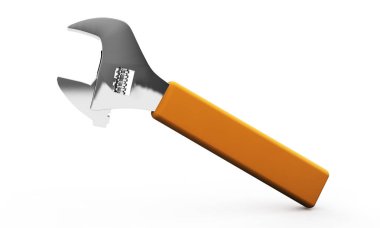 Ayarlanabilir anahtarı 3d render üzerinde beyaz izole