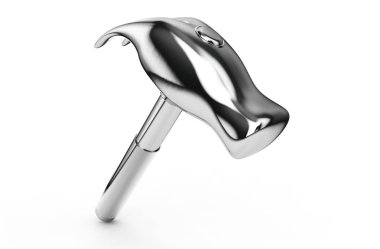 illüstrasyon çekiç. kavram kurmak. beyaz izole