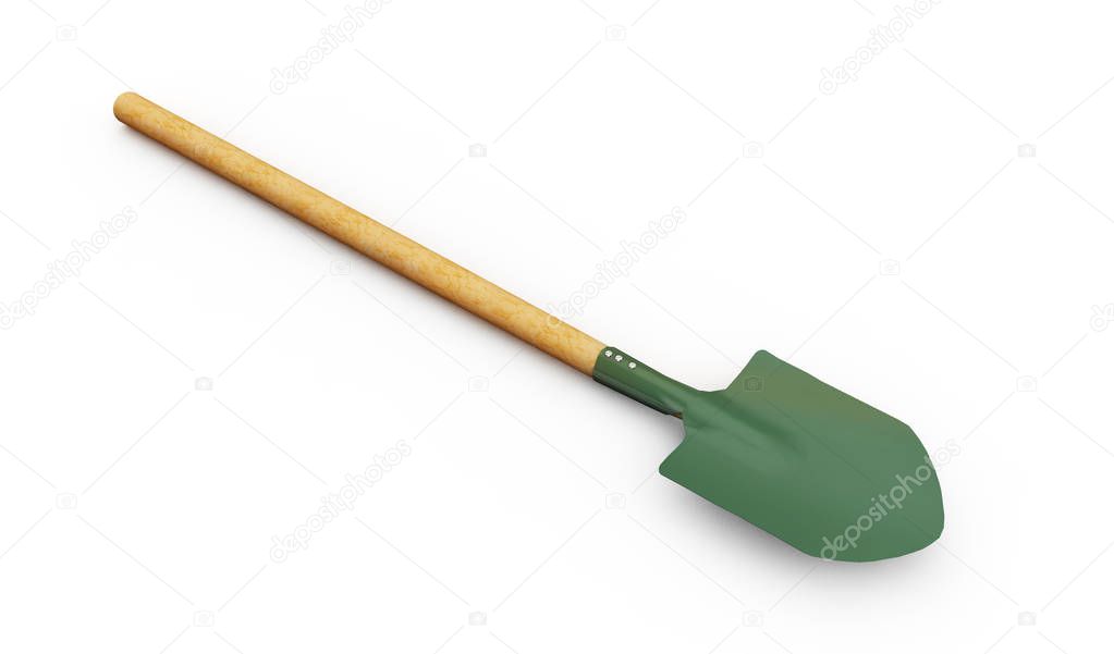 realistic 3d render of shovel