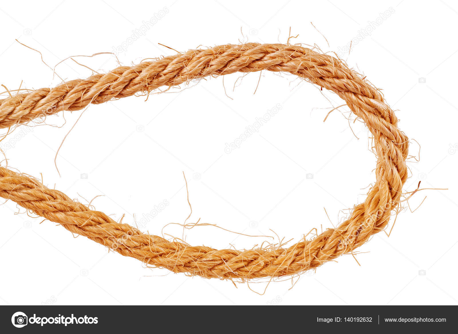Brown String Isolated On White Background Stock Photo - Download