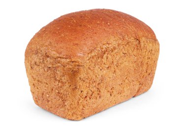 Beyaz zeminde izole edilmiş taze pişmiş ekmek.