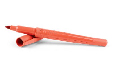 Plastik Marker kalem kap ile beyaz bitti izole