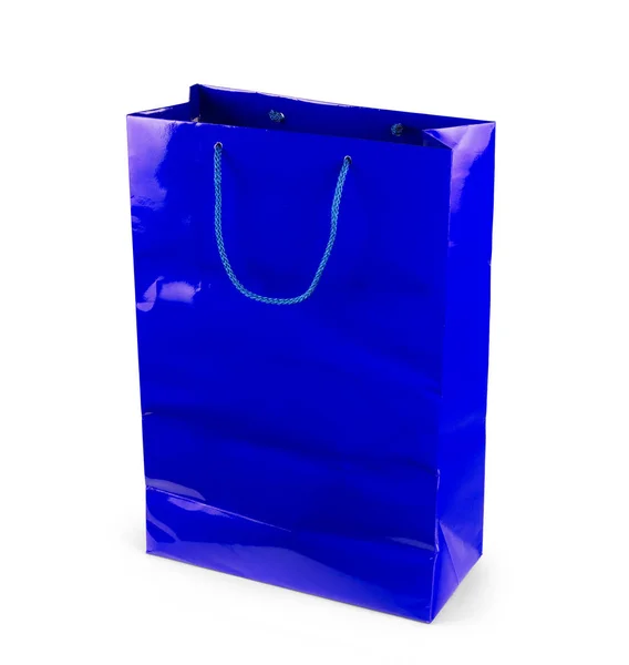 Kağıt alışveriş beyaz izole çantası — Stok fotoğraf