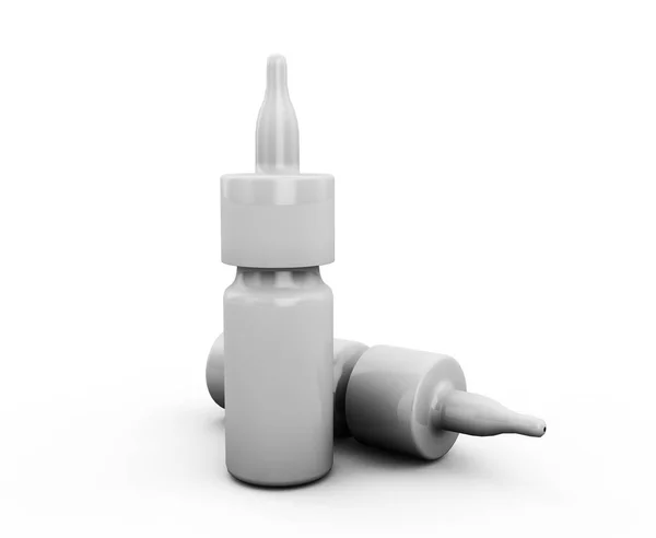 Rachenspray Medikament 3D-Render auf weiß — Stockfoto