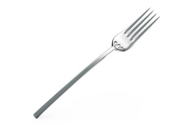 beyaz zemin üzerine çatal 3D render