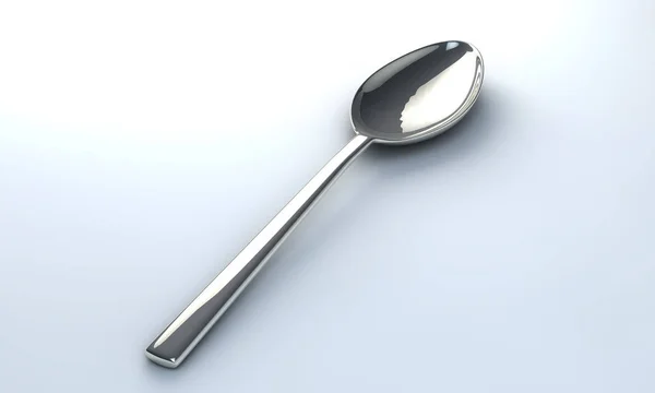 bir kaşık 3D render