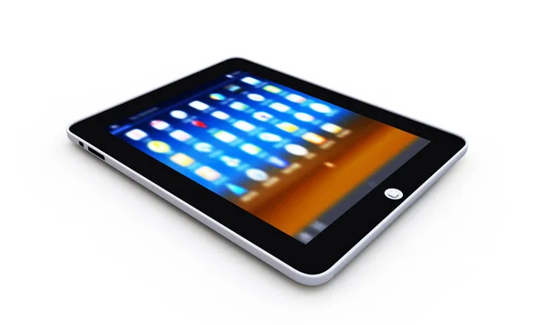 Tablet pc on the white background — Stock Photo, Image