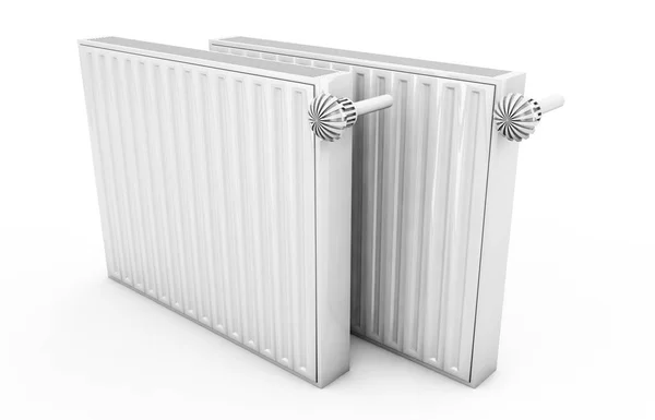 Verwarming-radiatoren geïsoleerd op een witte achtergrond 3d render — Stockfoto