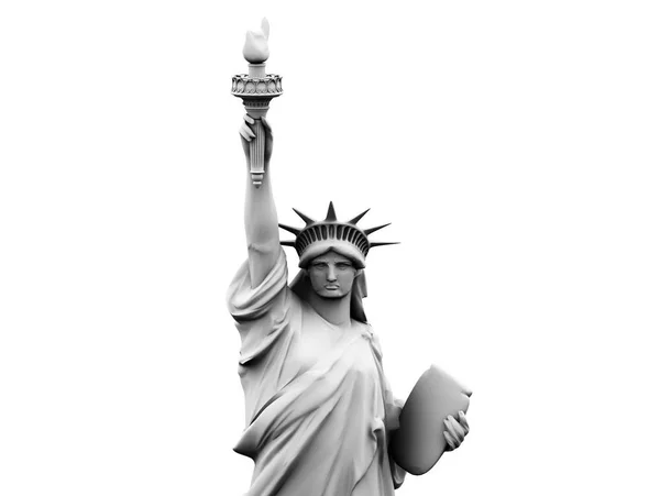 Representación 3D, Ilustración 3D de la Estatua de la Libertad — Foto de Stock